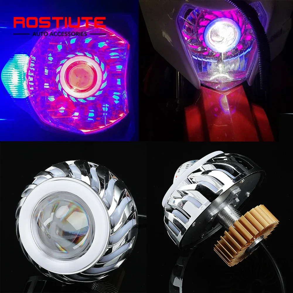 Universal Motorcycle Led Headlight Projector - Faros delanteros de motocicleta con ojos