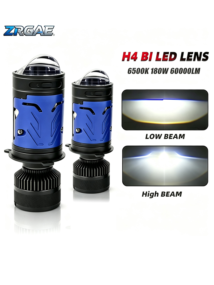 Universal Motorcycle Led Headlight Projector - 2 piezas de bombillas LED H4