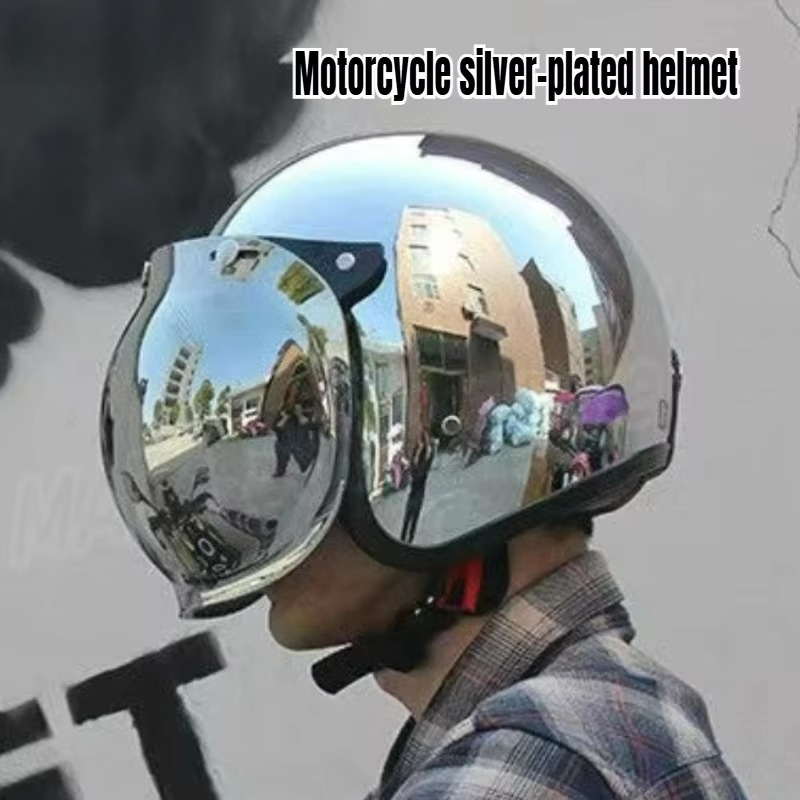 Vintage Open Face Retro Helmet - Casco de moto retro de cara
