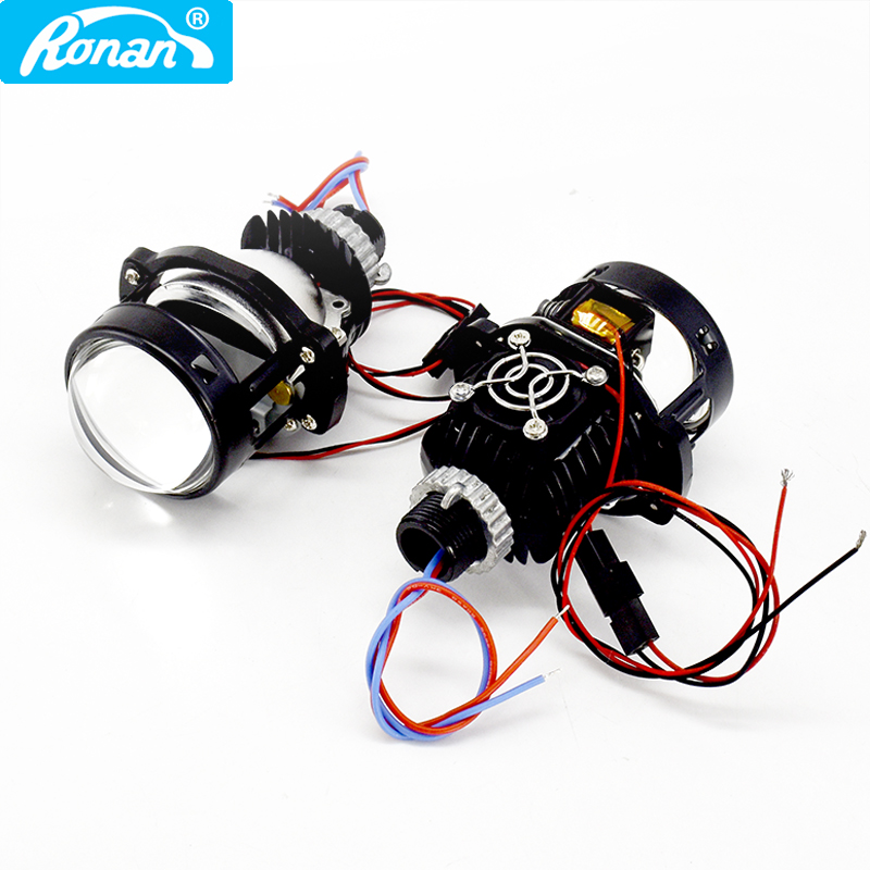 RONAN-miniproyector bi-led par - Universal Motorcycle Led Headlight Projector reseña y precio