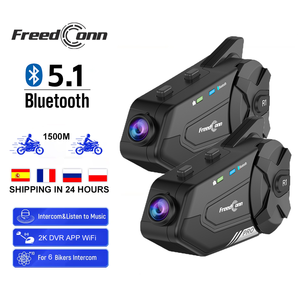 Freedconn-intercomunicador par - Universal Motorcycle Helmet Intercom Headset reseña y precio