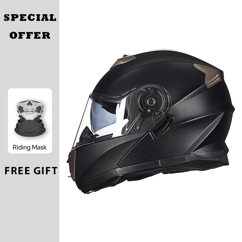 Cascos de motocicleta Casco Mo - Modular Flip Up Motorcycle Helmet Dot Approved reseña y precio