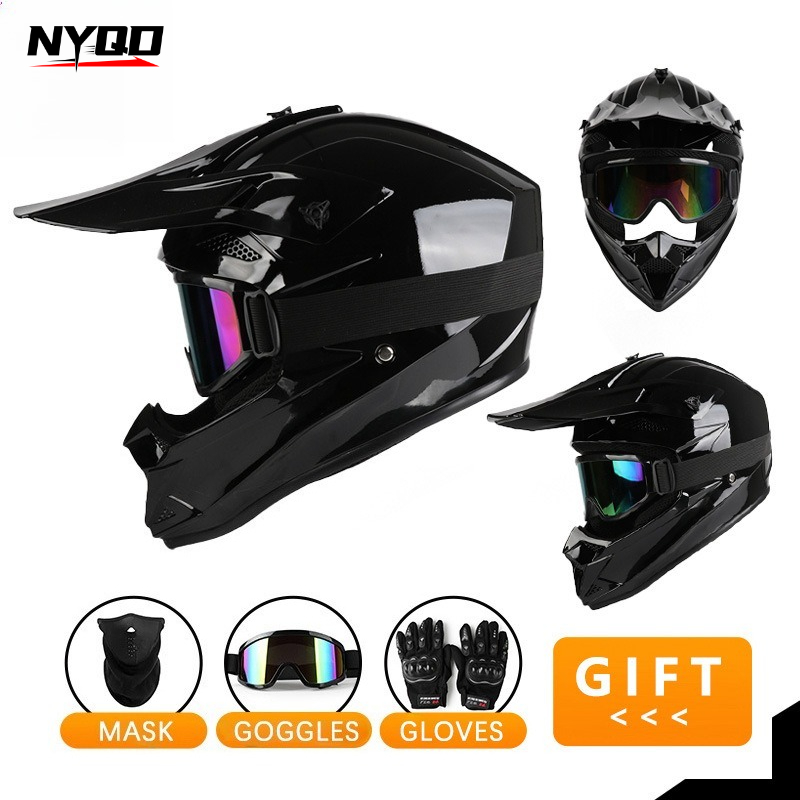 Casco de Motocross Transpirabl - Off Road Motocross Helmet Goggles Set reseña y precio