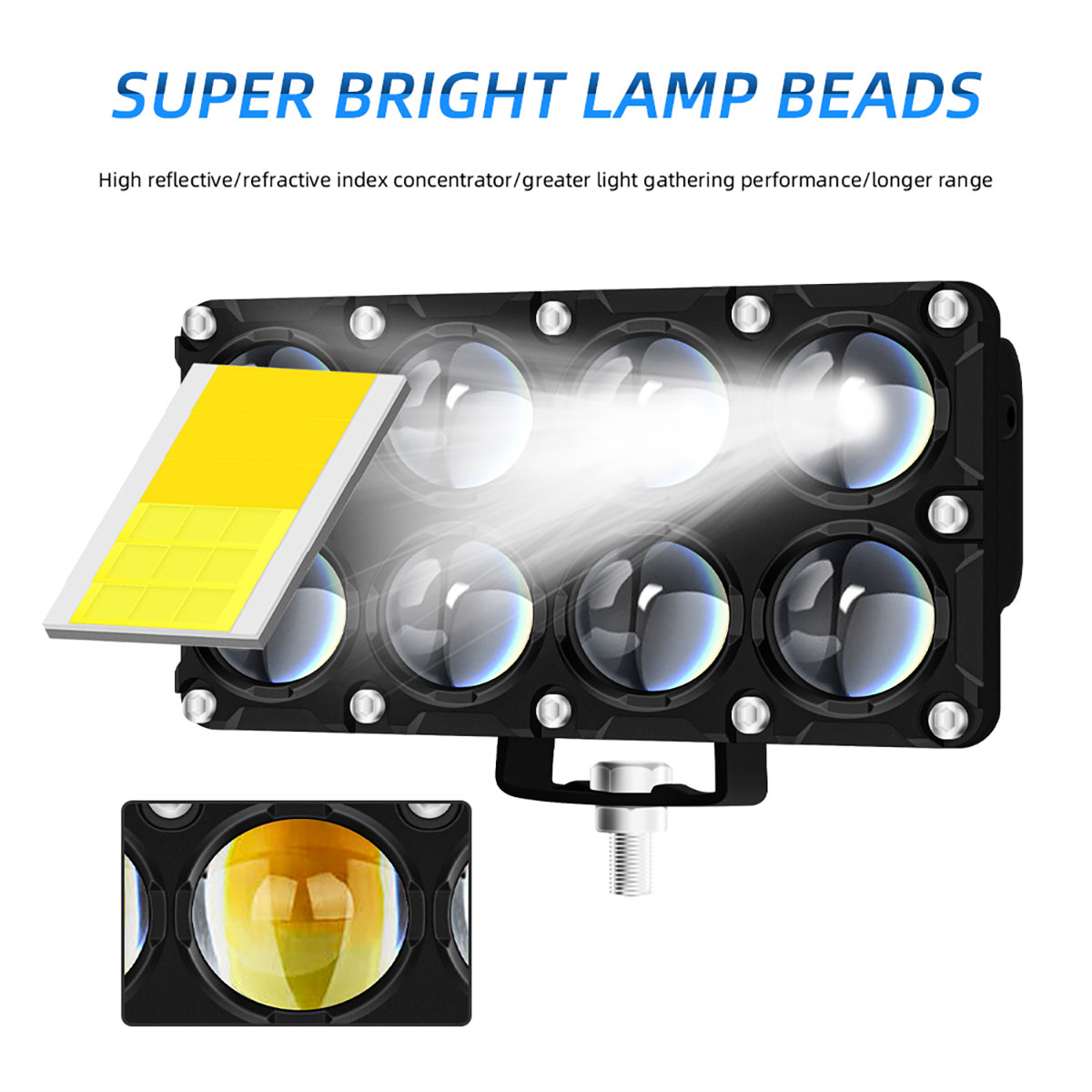 Faro auxiliar de motocicleta c - Universal Motorcycle Led Headlight Projector reseña y precio