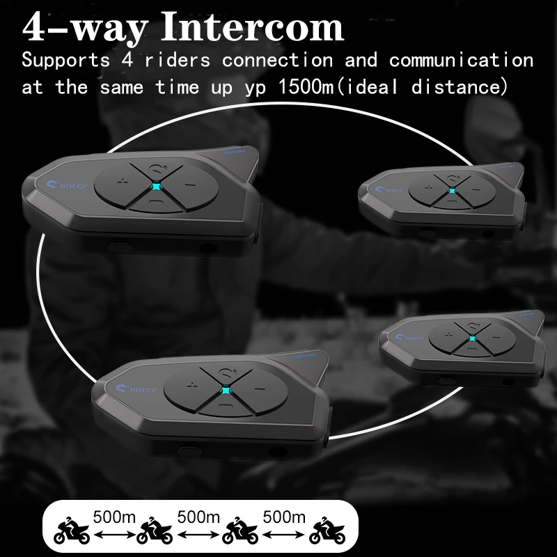 GOCOM4 Intercomunicador Blueto - Universal Motorcycle Helmet Intercom Headset reseña y precio