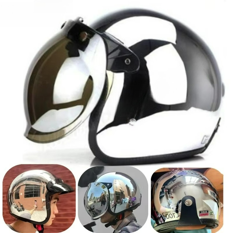 Casco de moto retro de cara ab - Vintage Open Face Retro Helmet reseña y precio