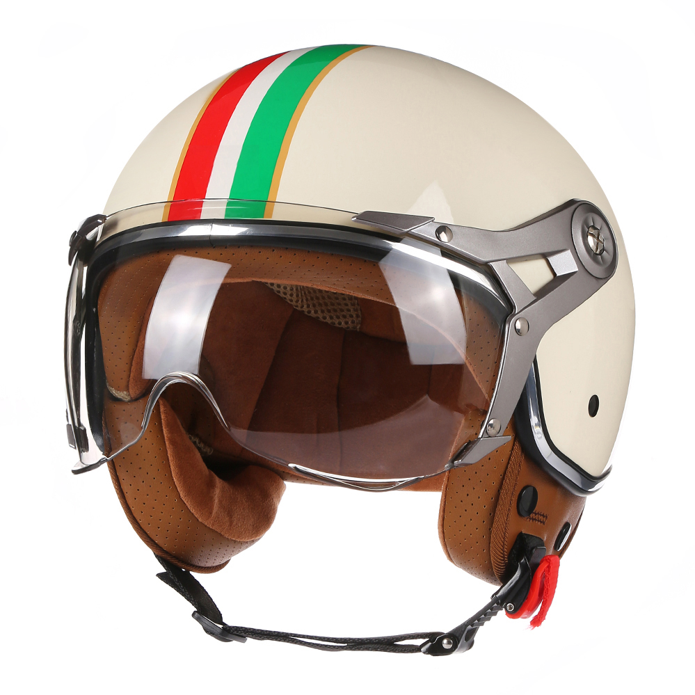 Casco de Motocicleta Abierto D - Vintage Open Face Retro Helmet reseña y precio