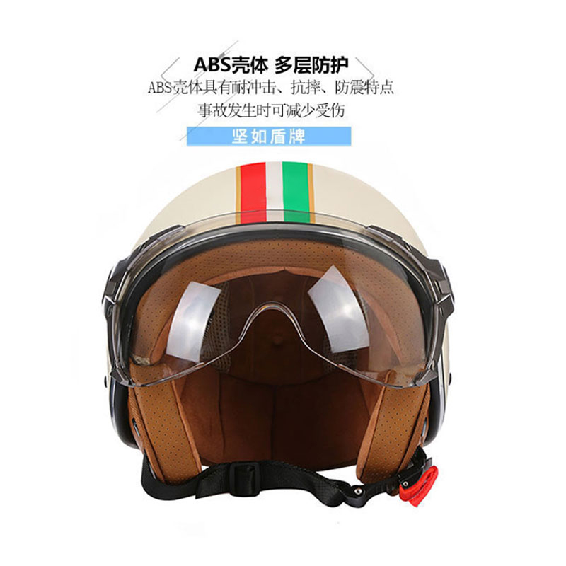 Casco de Motocicleta Abierto D - Vintage Open Face Retro Helmet reseña y precio