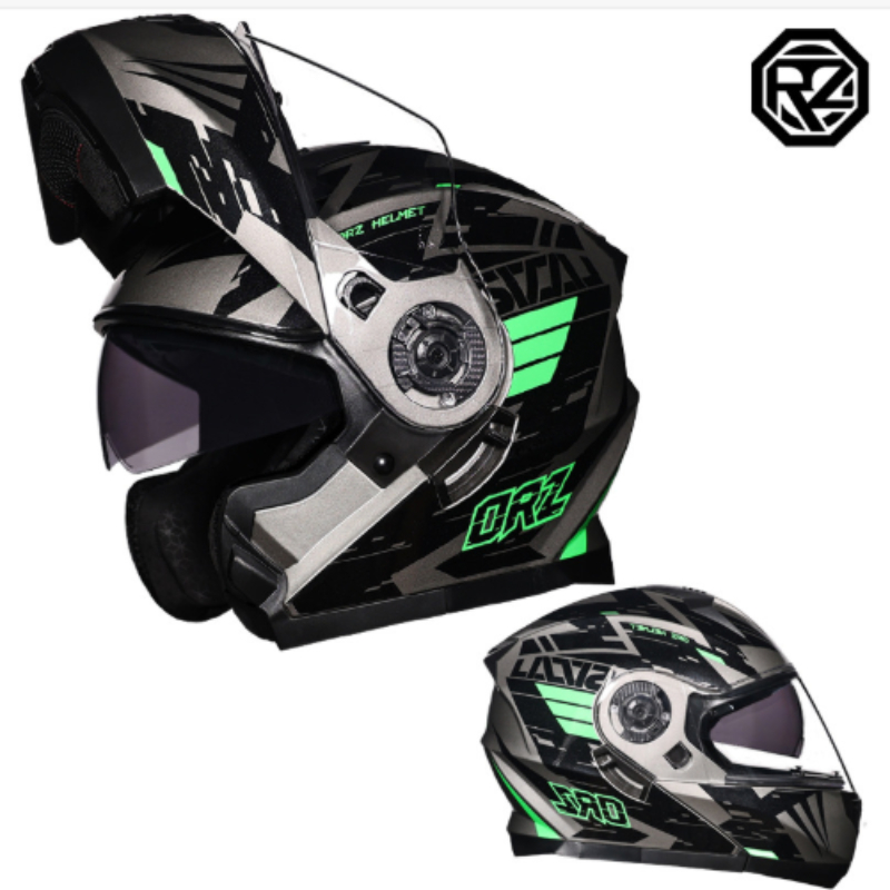 Orz-casco de motocicleta con d - Dual Visor Motorcycle Racing Helmet reseña y precio