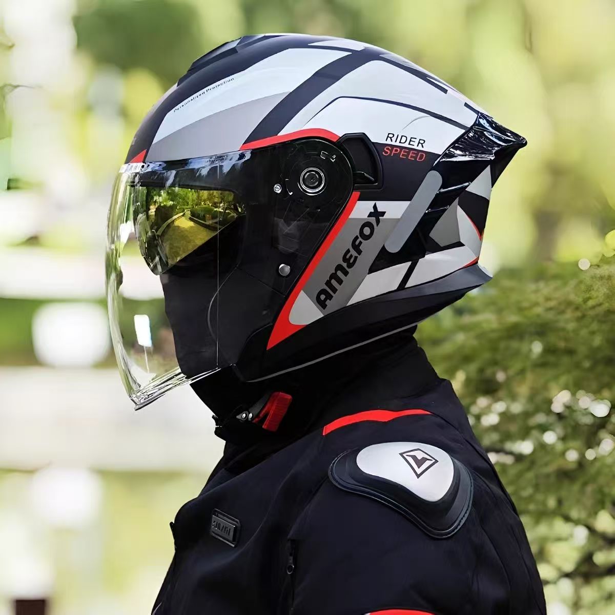 Casco Abierto con Doble Visera - Motorcycle Helmet Inner Sun Visor Lens reseña y precio