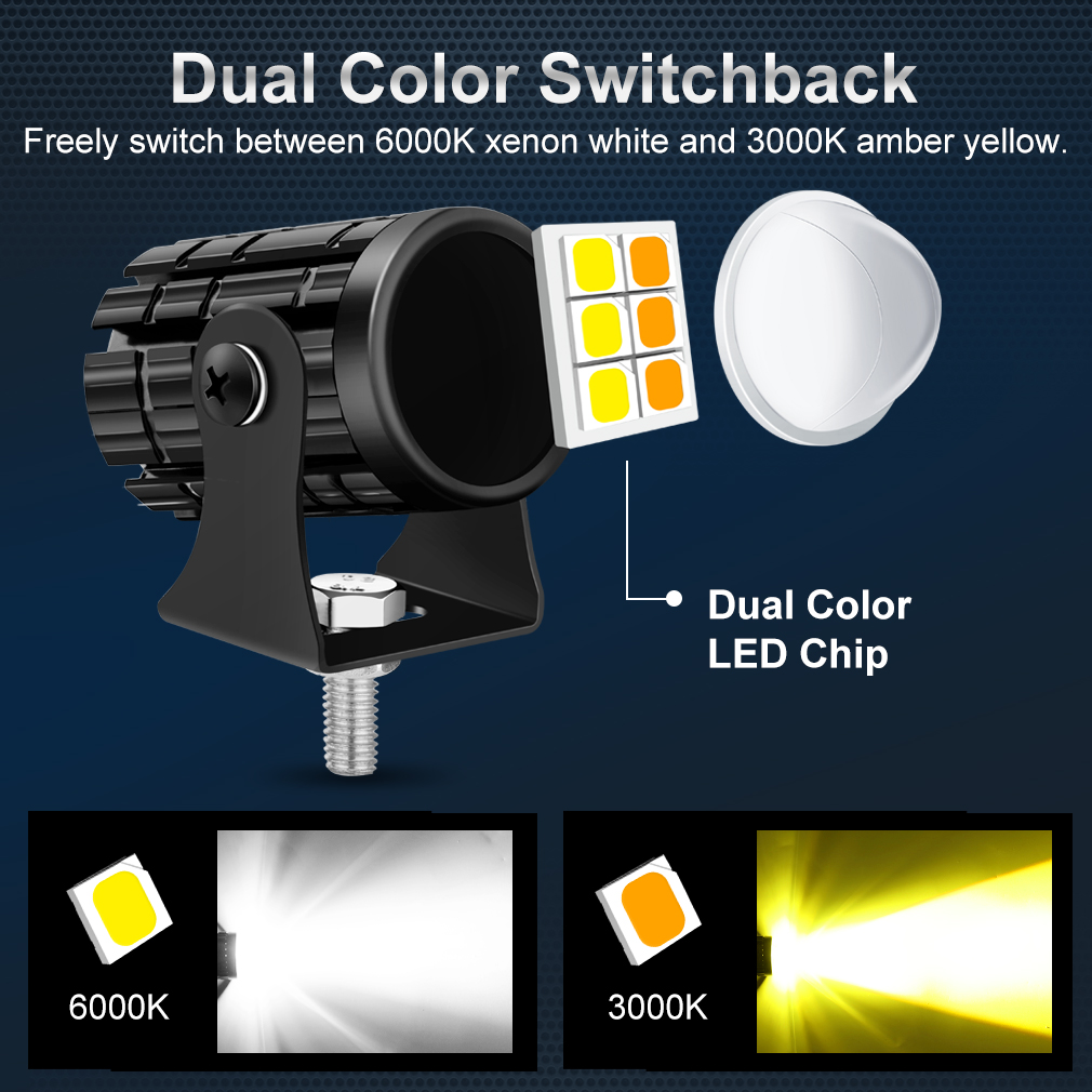 Faro LED universal para motoci - Universal Motorcycle Led Headlight Projector reseña y precio